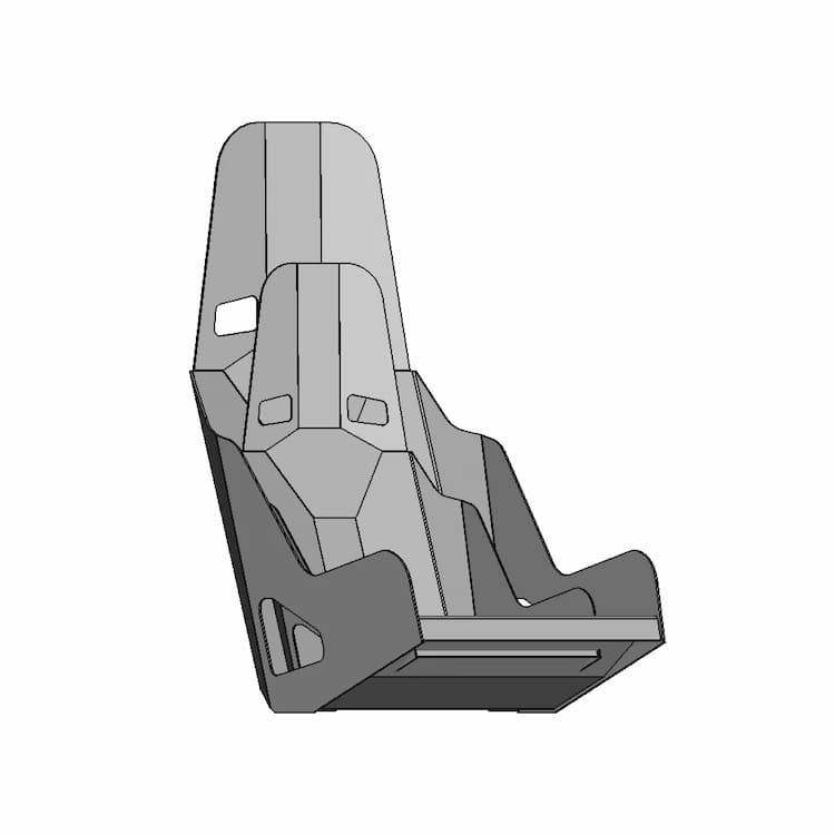 Aluminium Race Seat - Downloadable CAD Representation