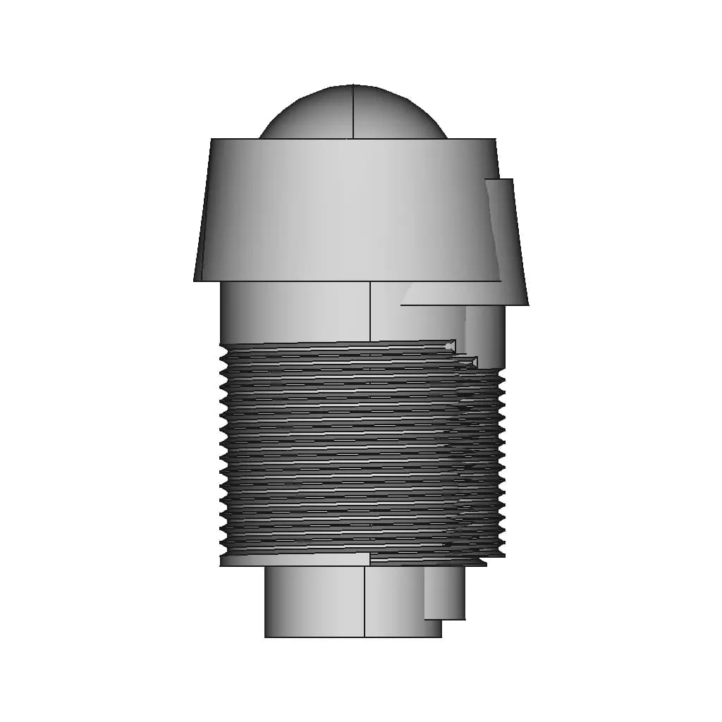 Led Red Inox 8Mm | High-Quality CAD Model_0_90_degree_snapshot