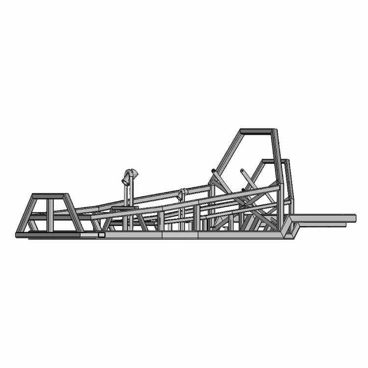 Engine Powered Go-Kart Chassis | High-Quality CAD Model