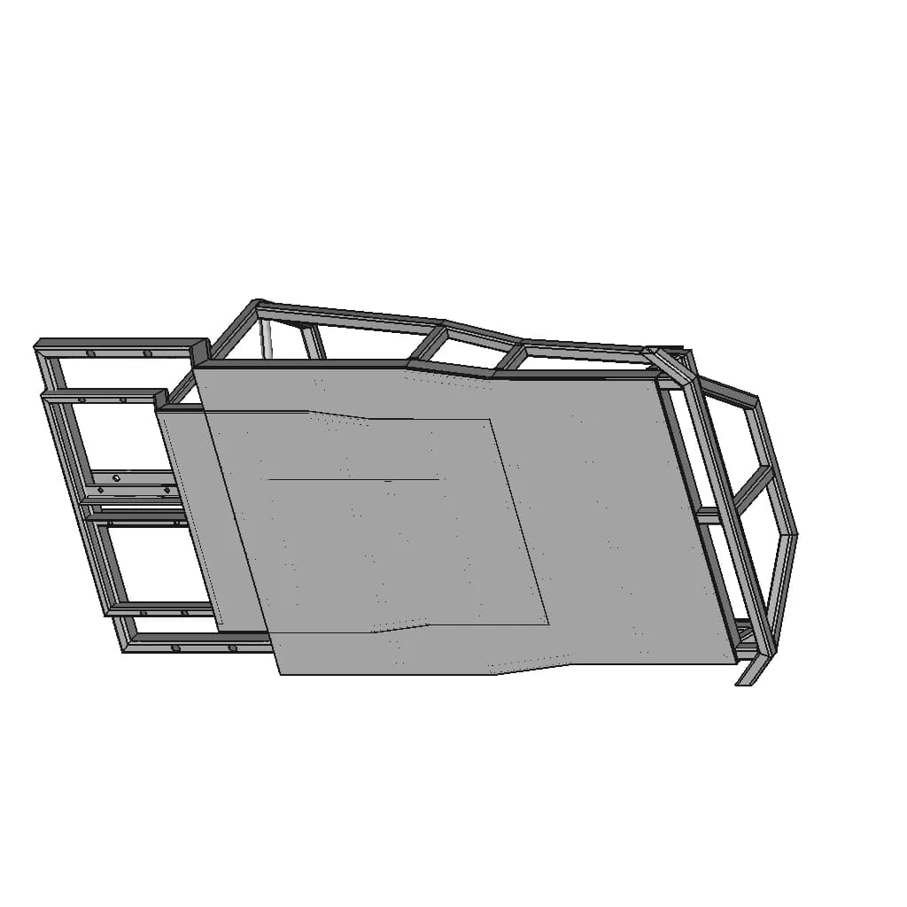 Engine Powered Go-Kart Chassis | High-Quality CAD Model_60_30_degree_snapshot