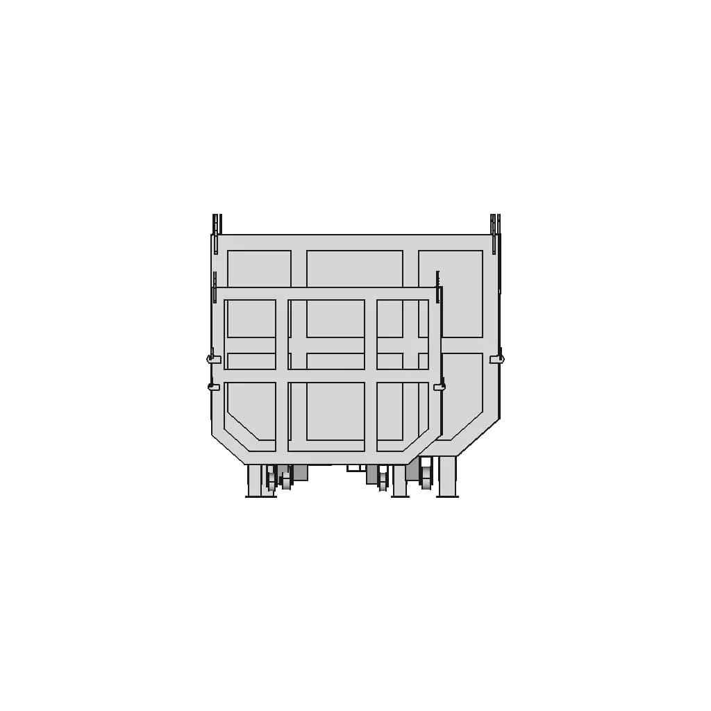 5 Cubic Meter Garbage Bin Heavy-Duty For Roll Over Truck - Standard Mechanical Component_0_0_degree_snapshot