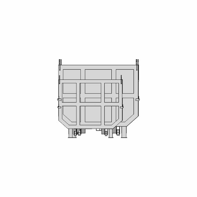 5 Cubic Meter Garbage Bin Heavy-Duty For Roll Over Truck - Standard Mechanical Component