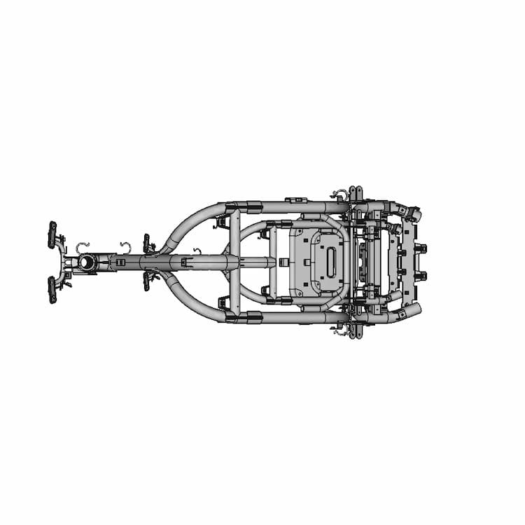 High-Detail Electric Scooter Chassis 3D Model - Downloadable CAD Representation
