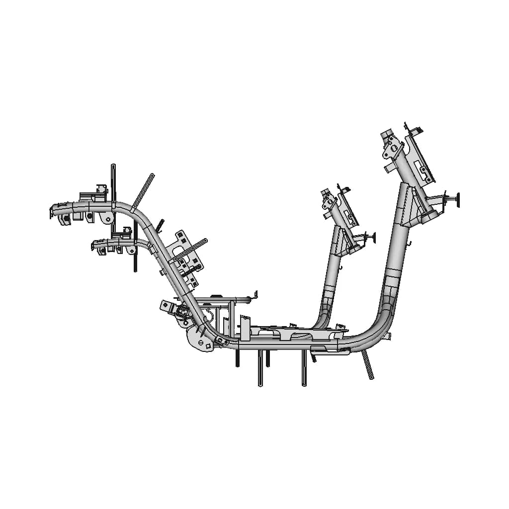 High-Detail Electric Scooter Chassis 3D Model - Downloadable CAD Representation_90_0_degree_snapshot
