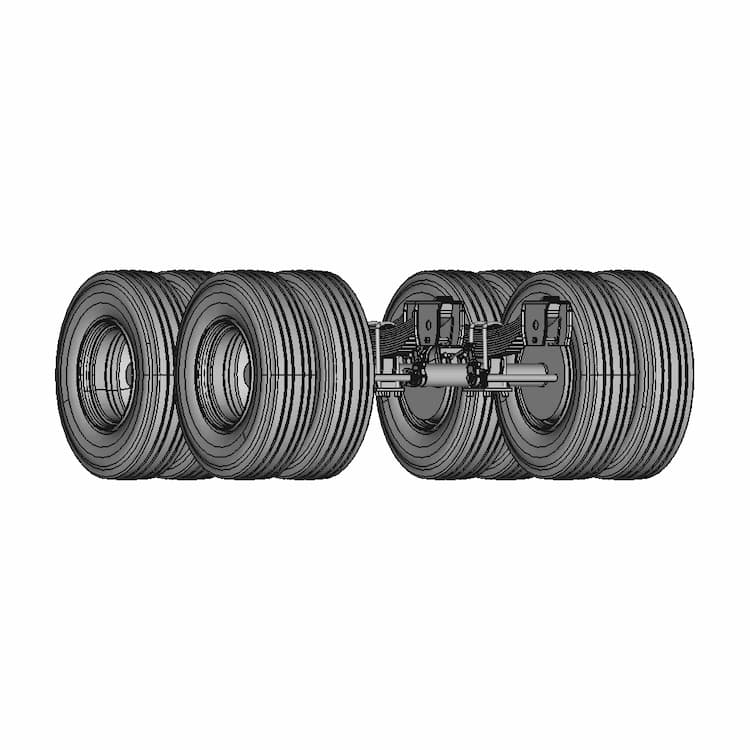 Eixo De Carreta Duplo - Downloadable CAD Representation