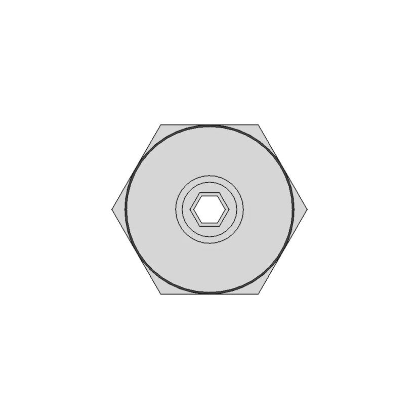 Threaded Pneumatic Fitting - Downloadable CAD Representation