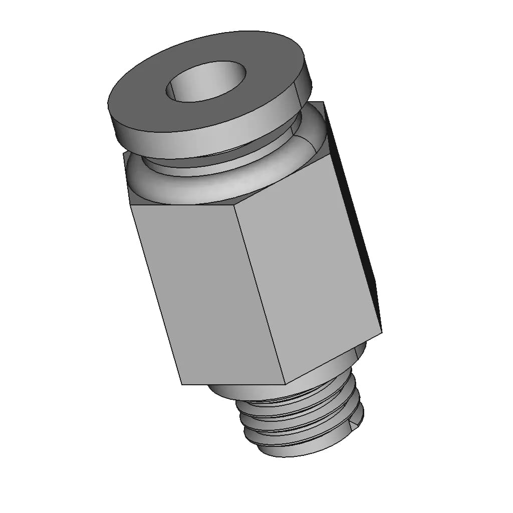 Threaded Pneumatic Fitting - Downloadable CAD Representation_60_30_degree_snapshot