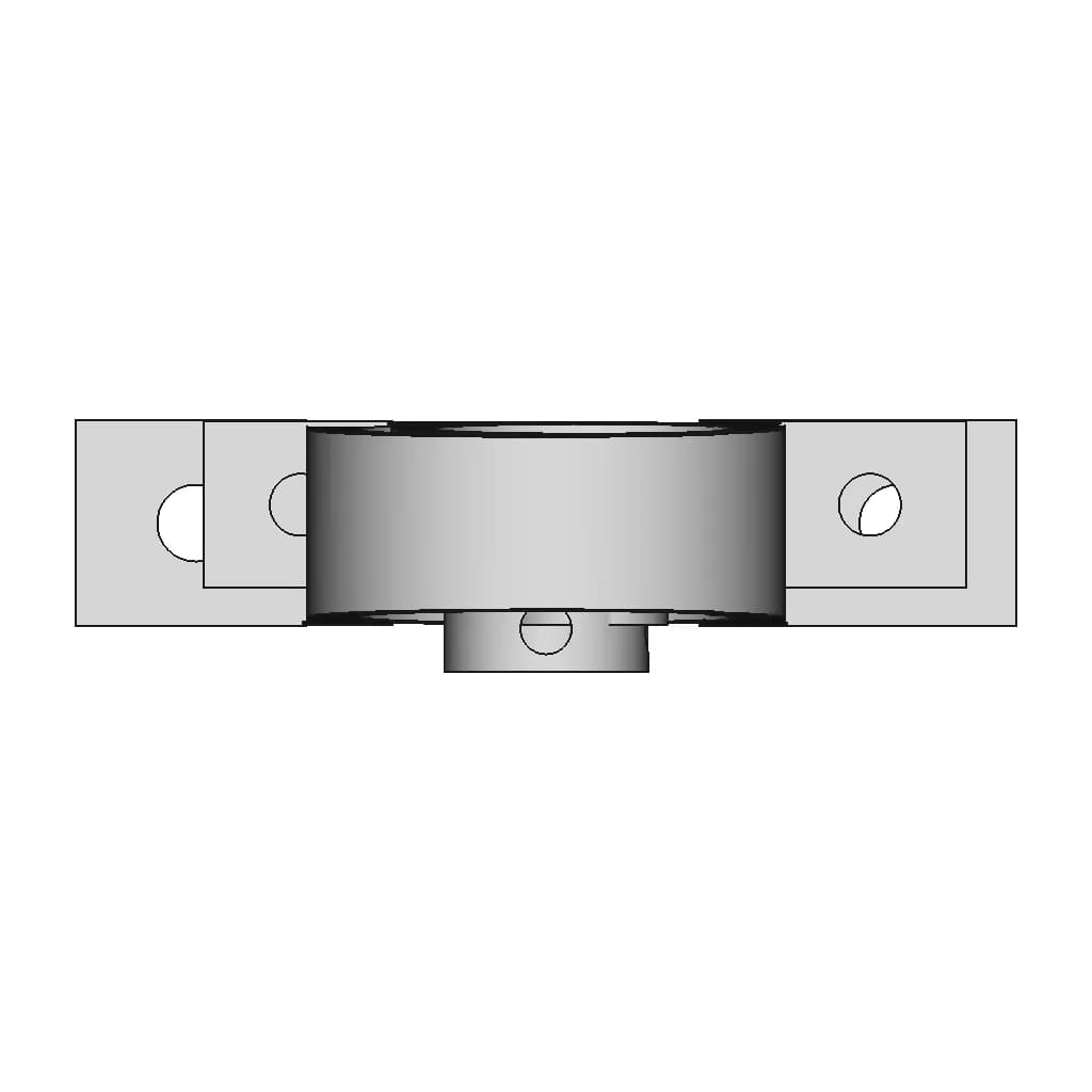Bearing Block (Simple Design) - Downloadable CAD Representation_0_0_degree_snapshot