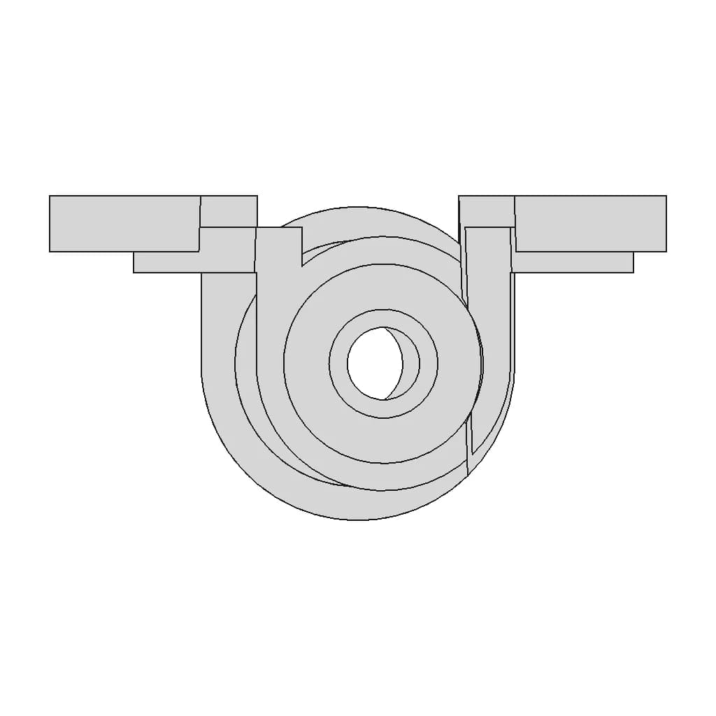 Bearing Block (Simple Design) - Downloadable CAD Representation_270_0_degree_snapshot