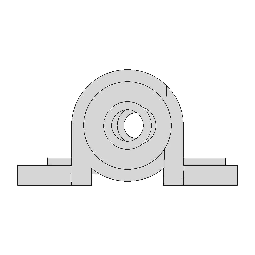 Bearing Block (Simple Design) - Downloadable CAD Representation_90_0_degree_snapshot