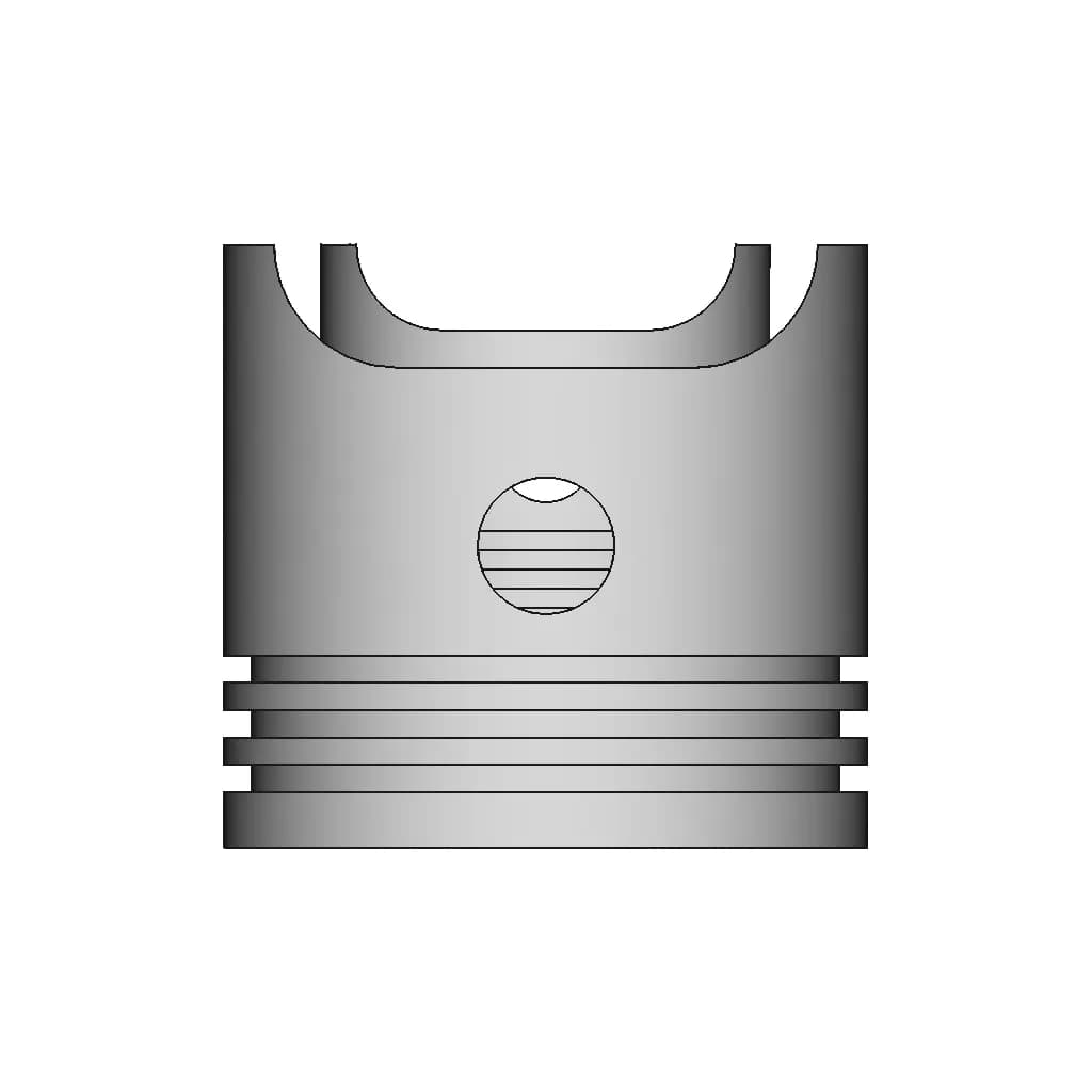 Piston Head With Three Rings | 3D Engineering Design File_270_0_degree_snapshot