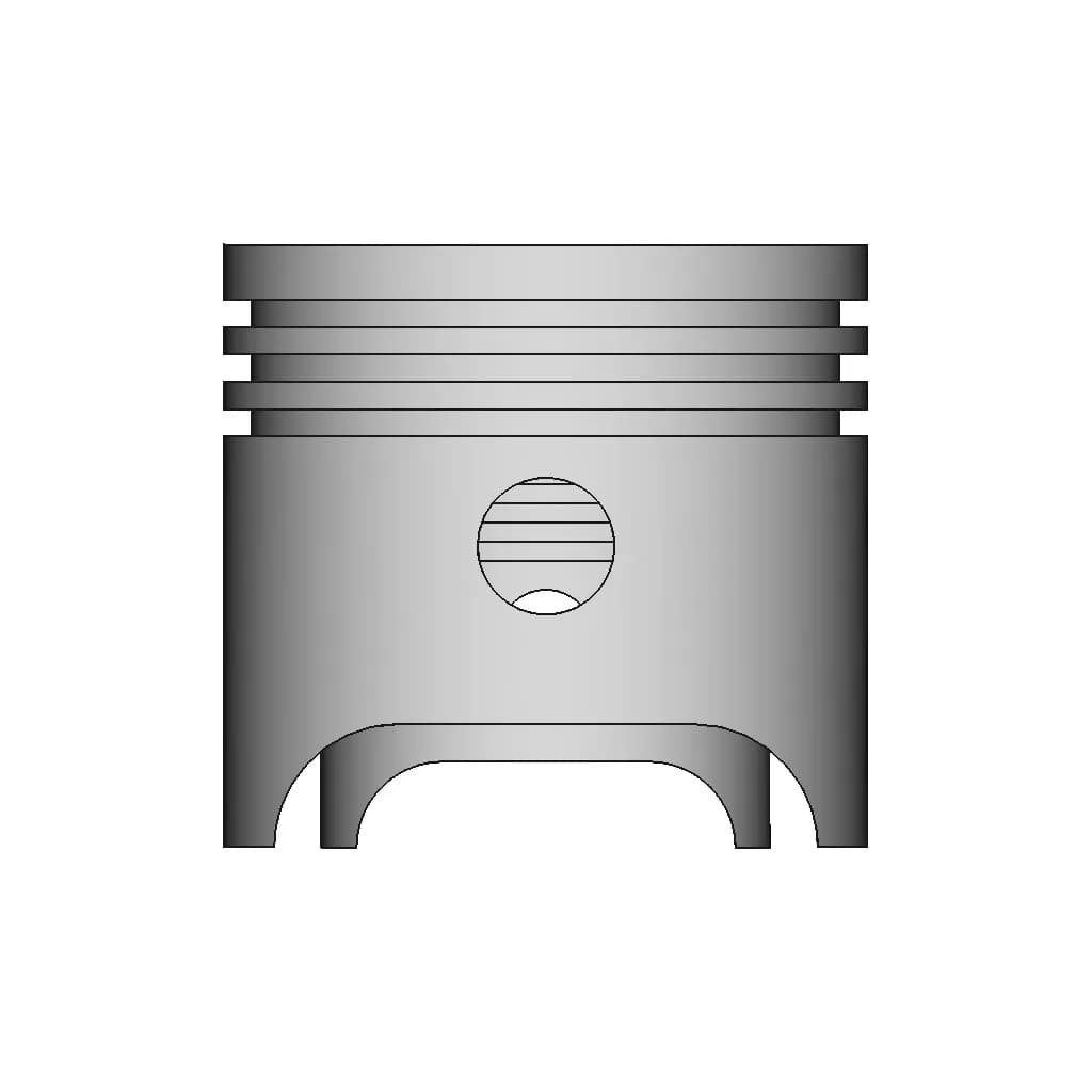 Piston Head With Three Rings | 3D Engineering Design File_90_0_degree_snapshot