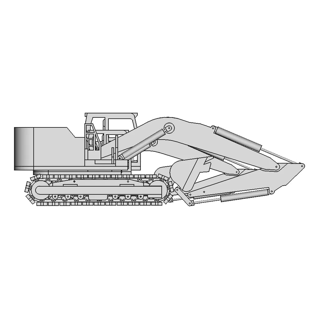 Excavator Wooden Toy | High-Quality CAD Model_0_270_degree_snapshot