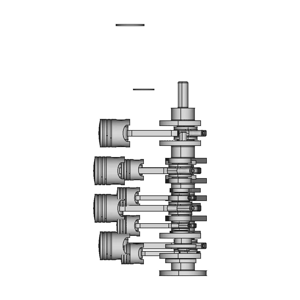 4 Stroke Cylinder Engine | High-Quality CAD Model_0_270_degree_snapshot