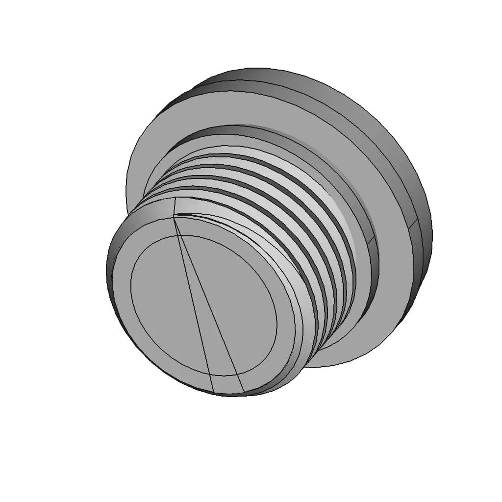 Threaded Plug Din 908-St-M16X1_5-A | High-Quality CAD Model_60_30_degree_snapshot