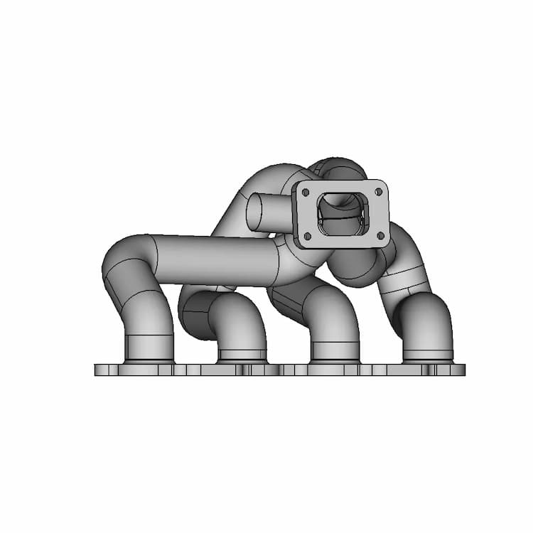 Sr20Det Top Mount Turbo Manifold V.2 | High-Quality CAD Model