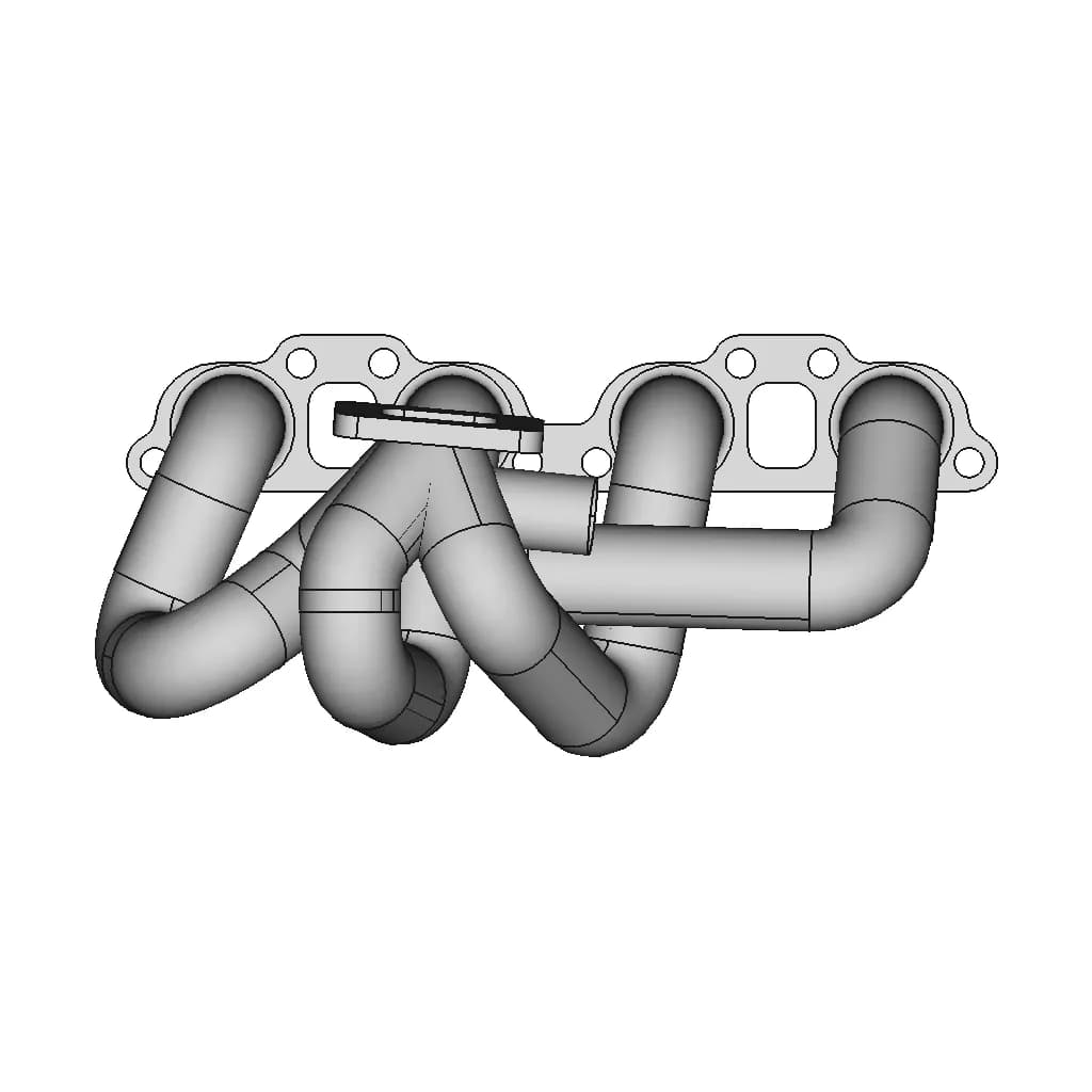 Sr20Det Top Mount Turbo Manifold V.2 | High-Quality CAD Model_270_0_degree_snapshot