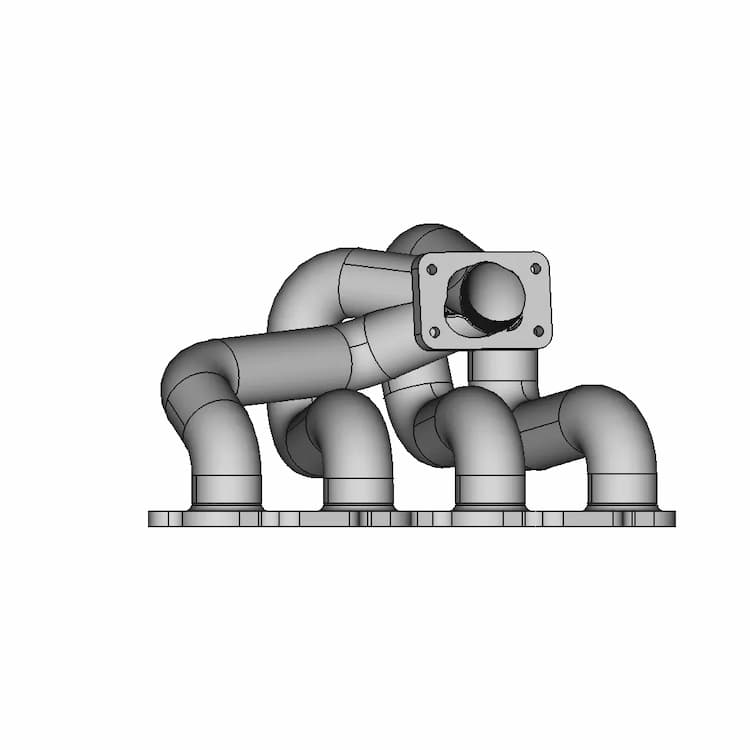 Sr20Det Top Mount Manifold | 3D Engineering Design File