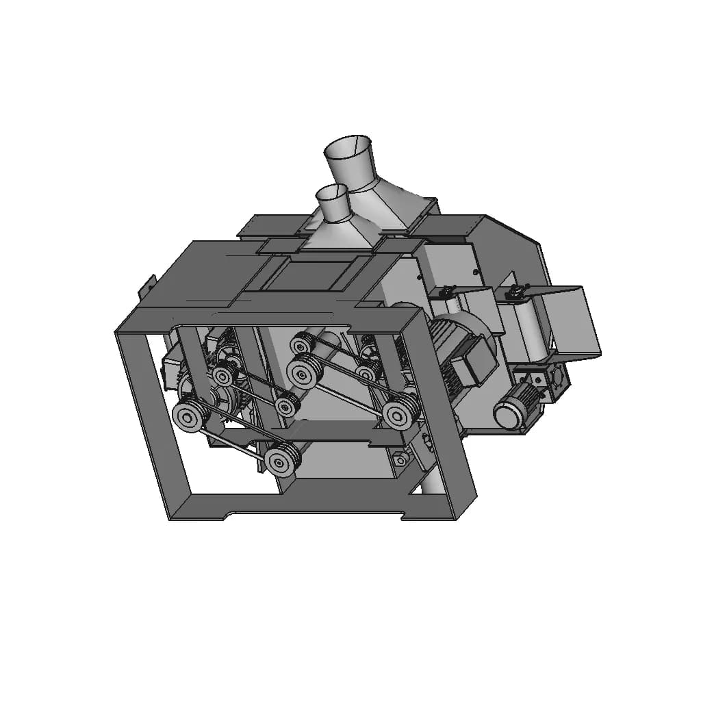 Vertical Spindle Multi Blade Circular Saw Machine | 3D Engineering Design File_60_30_degree_snapshot