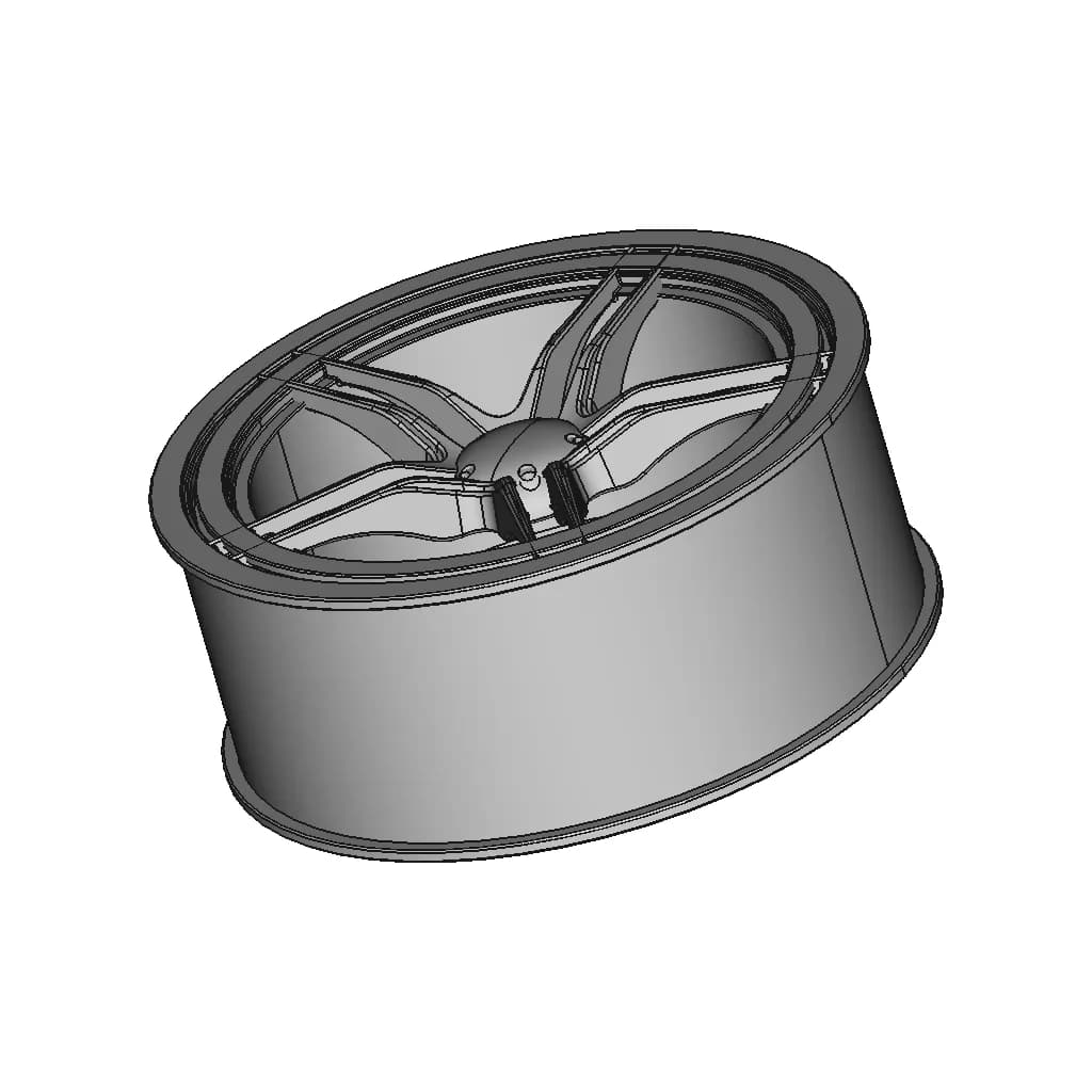 Wheel Rim | High-Quality CAD Model_60_30_degree_snapshot