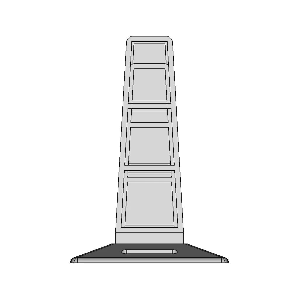 Flexible Rubber Delineator | High-Quality CAD Model_90_0_degree_snapshot