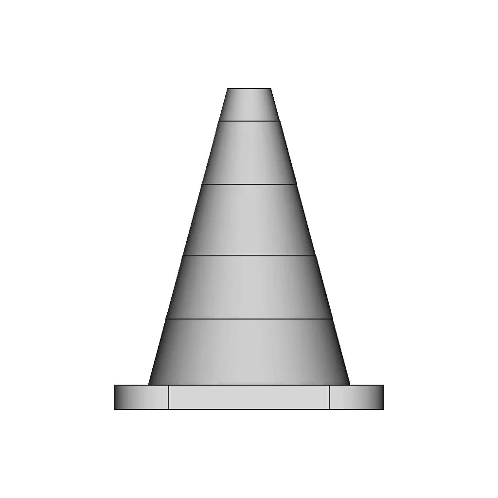 Rubber Cone 34Cm | High-Quality CAD Model_90_0_degree_snapshot