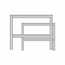 Table Squre Tube Structre 650 X 450 Mm | High-Quality CAD Model_0_90_degree_snapshot