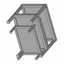 Table Squre Tube Structre 650 X 450 Mm | High-Quality CAD Model_60_30_degree_snapshot