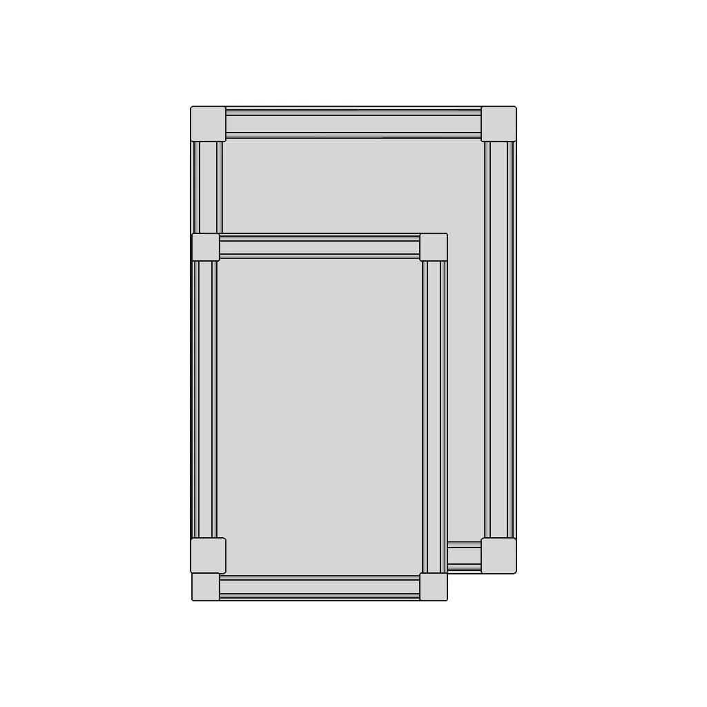 Table Squre Tube Structre 650 X 450 Mm | High-Quality CAD Model_90_0_degree_snapshot