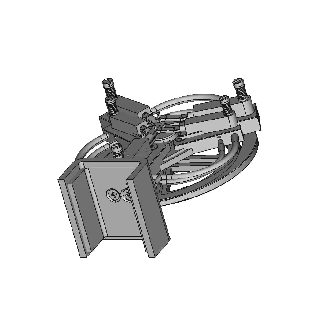 3 Cylinder Oscillating Steam Engine - Standard Mechanical Component_60_30_degree_snapshot