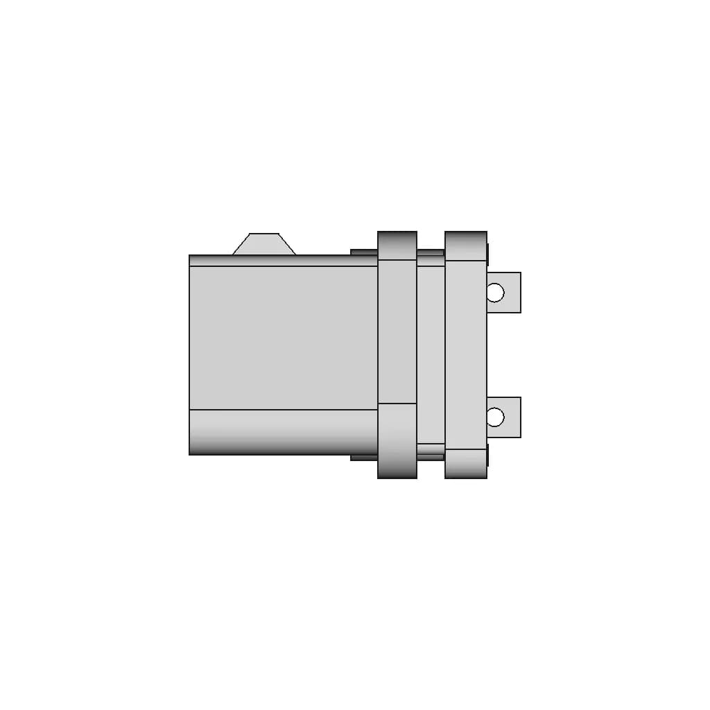 Female Obd2 Connector With Straight Pins - Downloadable CAD Representation_0_90_degree_snapshot
