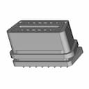 Female Obd2 Connector With Straight Pins - Downloadable CAD Representation_60_30_degree_snapshot