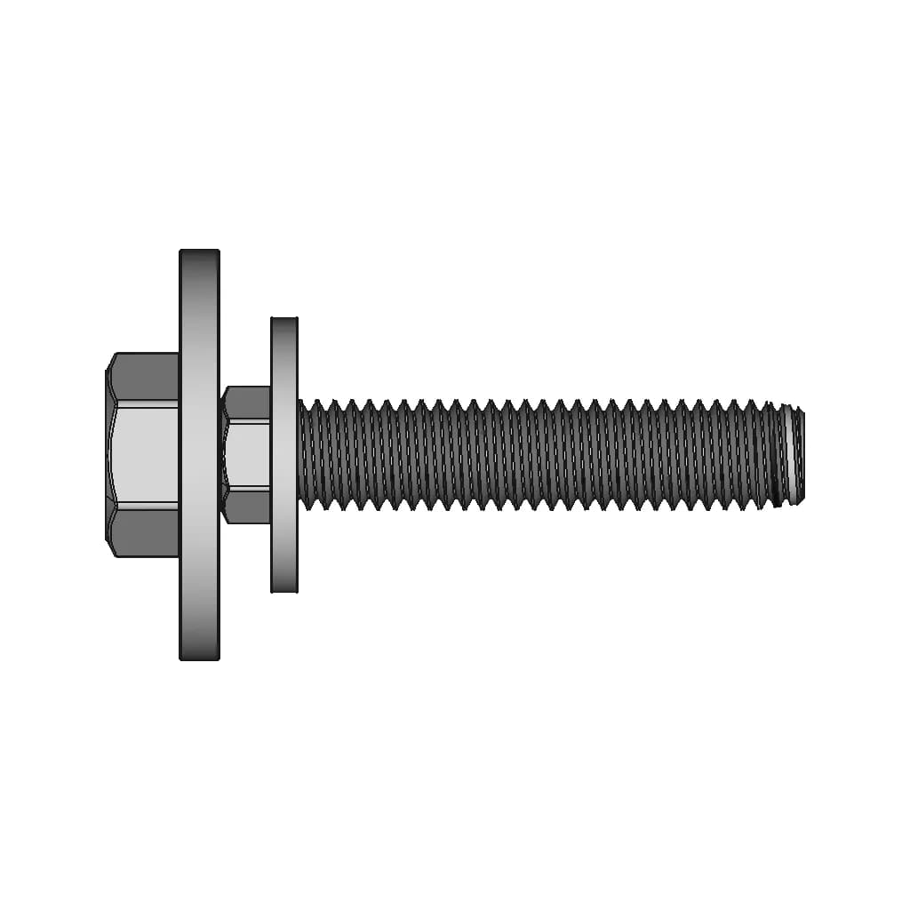 M8-1.25 X 45Mm Hex Washer Head Bolt - Standard Mechanical Component_0_90_degree_snapshot