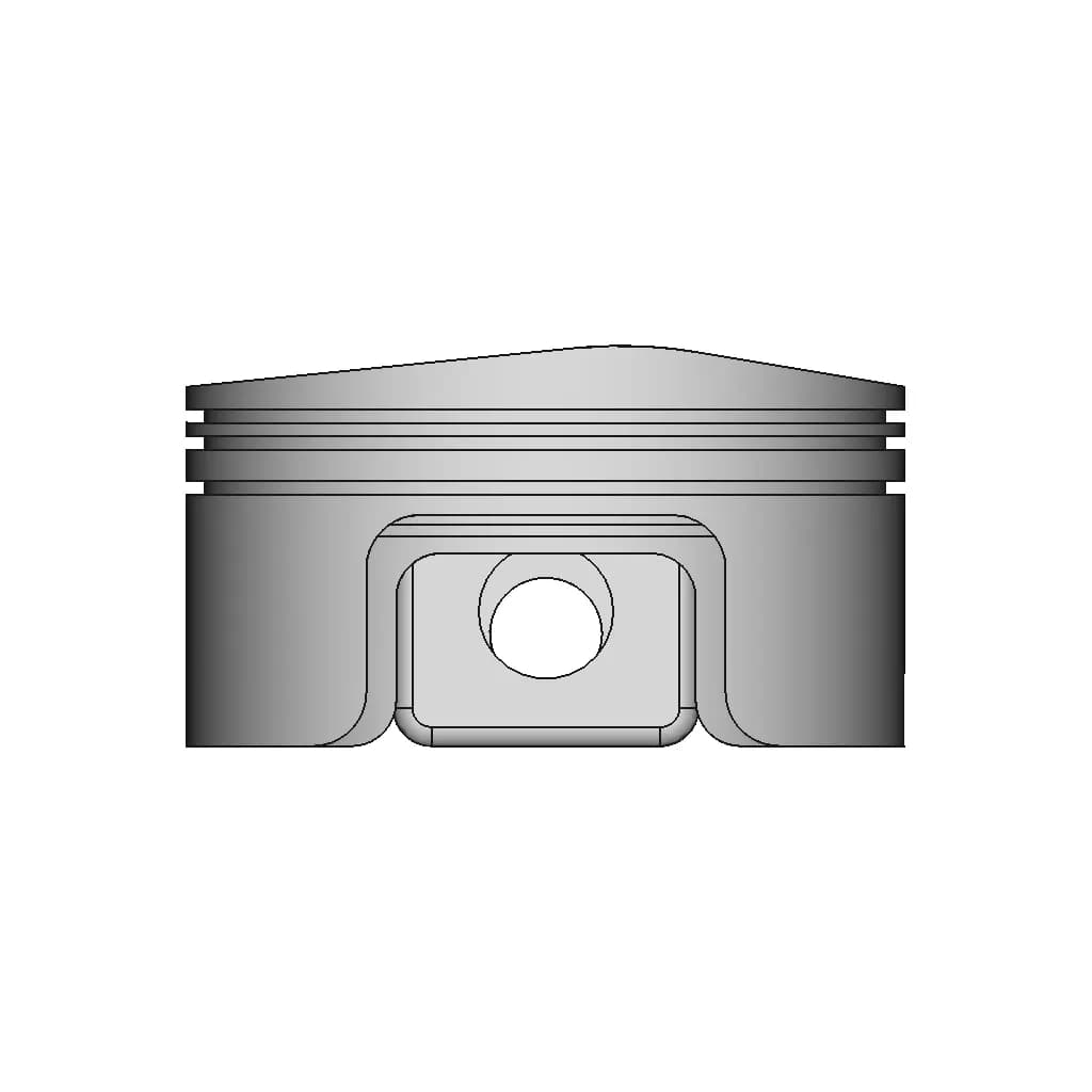 Engine Piston Head Mixed Type | 3D Engineering Design File_0_0_degree_snapshot