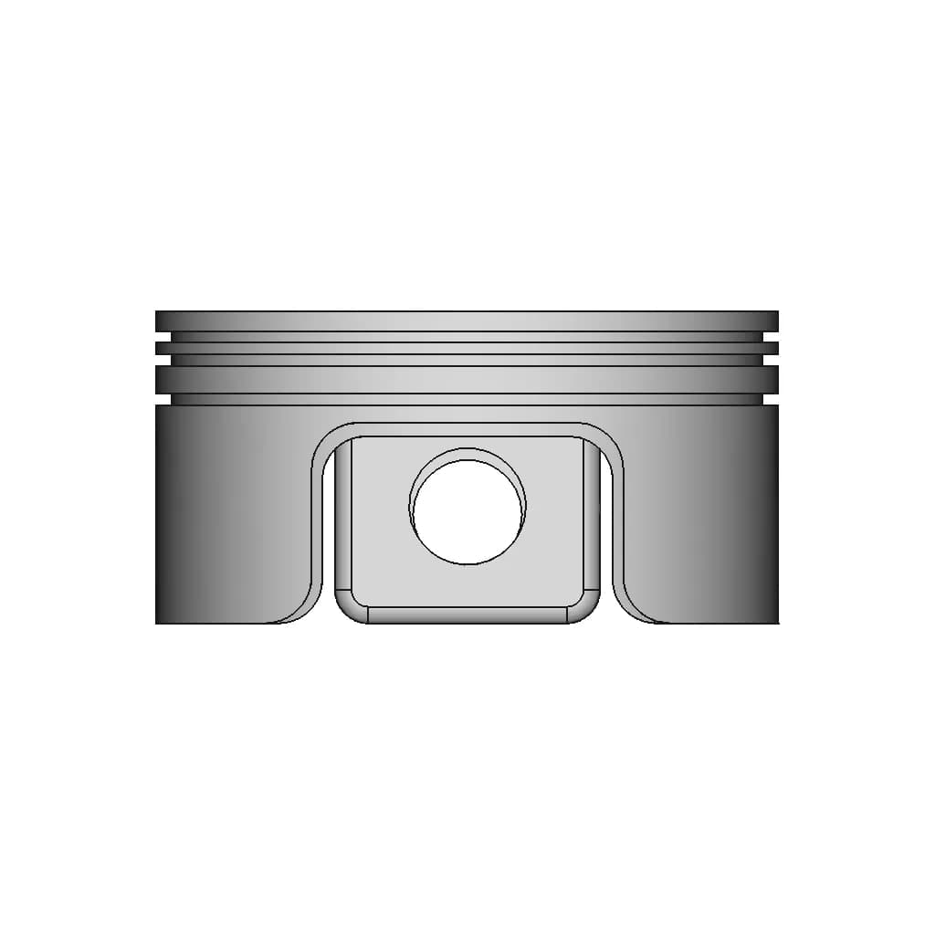 Engine Piston Head Concave Type | 3D Engineering Design File_0_0_degree_snapshot
