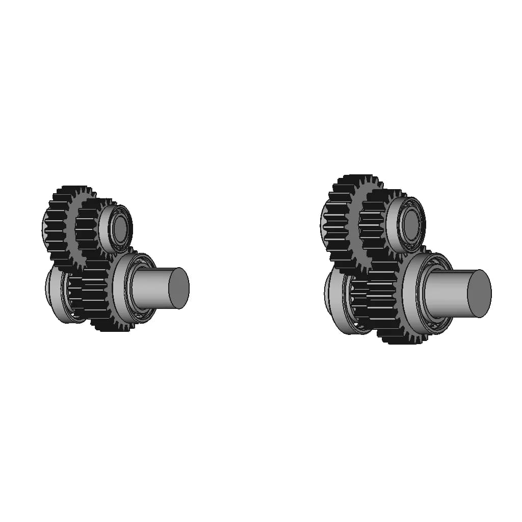 Two Stage Gear System | 3D Engineering Design File_60_30_degree_snapshot