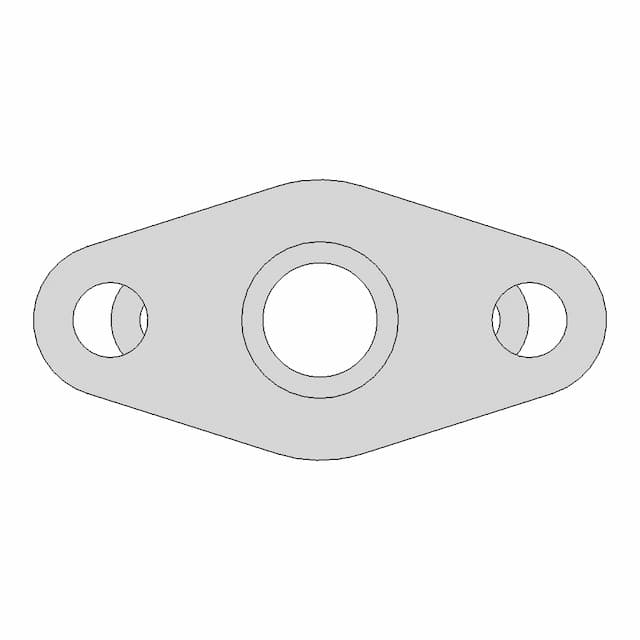 Holset Hx35W Turbo Oil Drain Flange - Downloadable CAD Representation