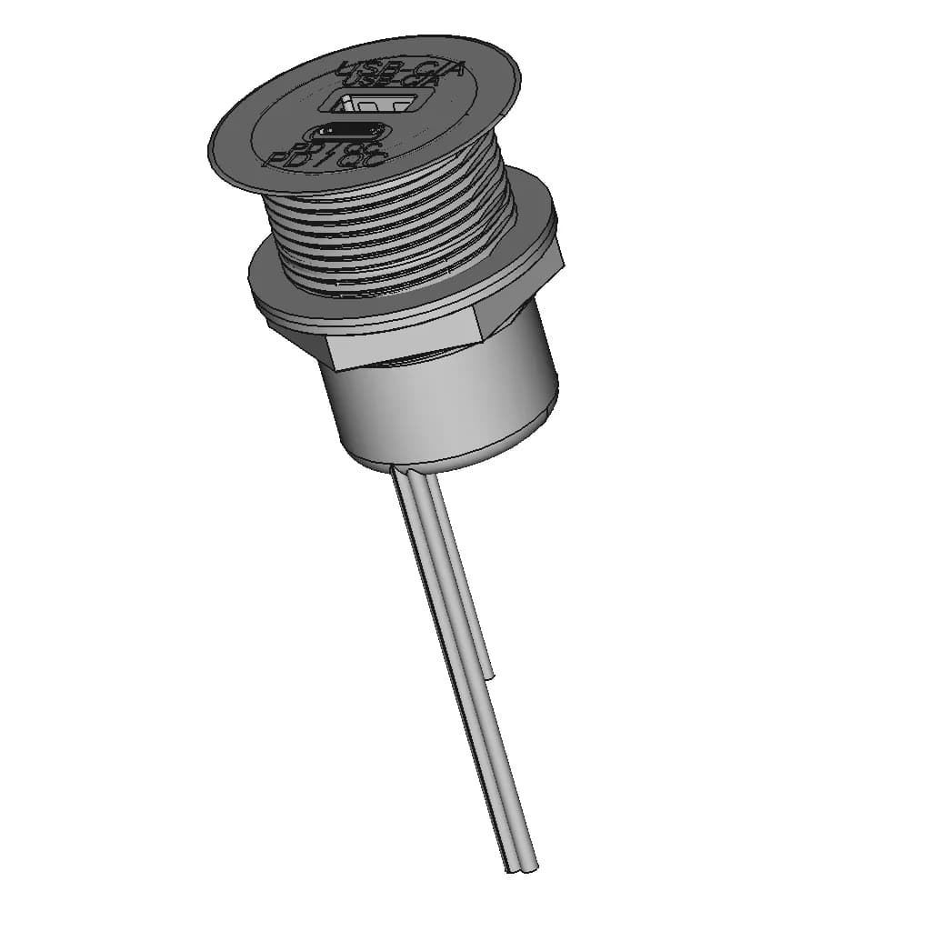 Power Usb-C/A Doppelsteckdose Pd/Qc | 3D Engineering Design File_60_30_degree_snapshot
