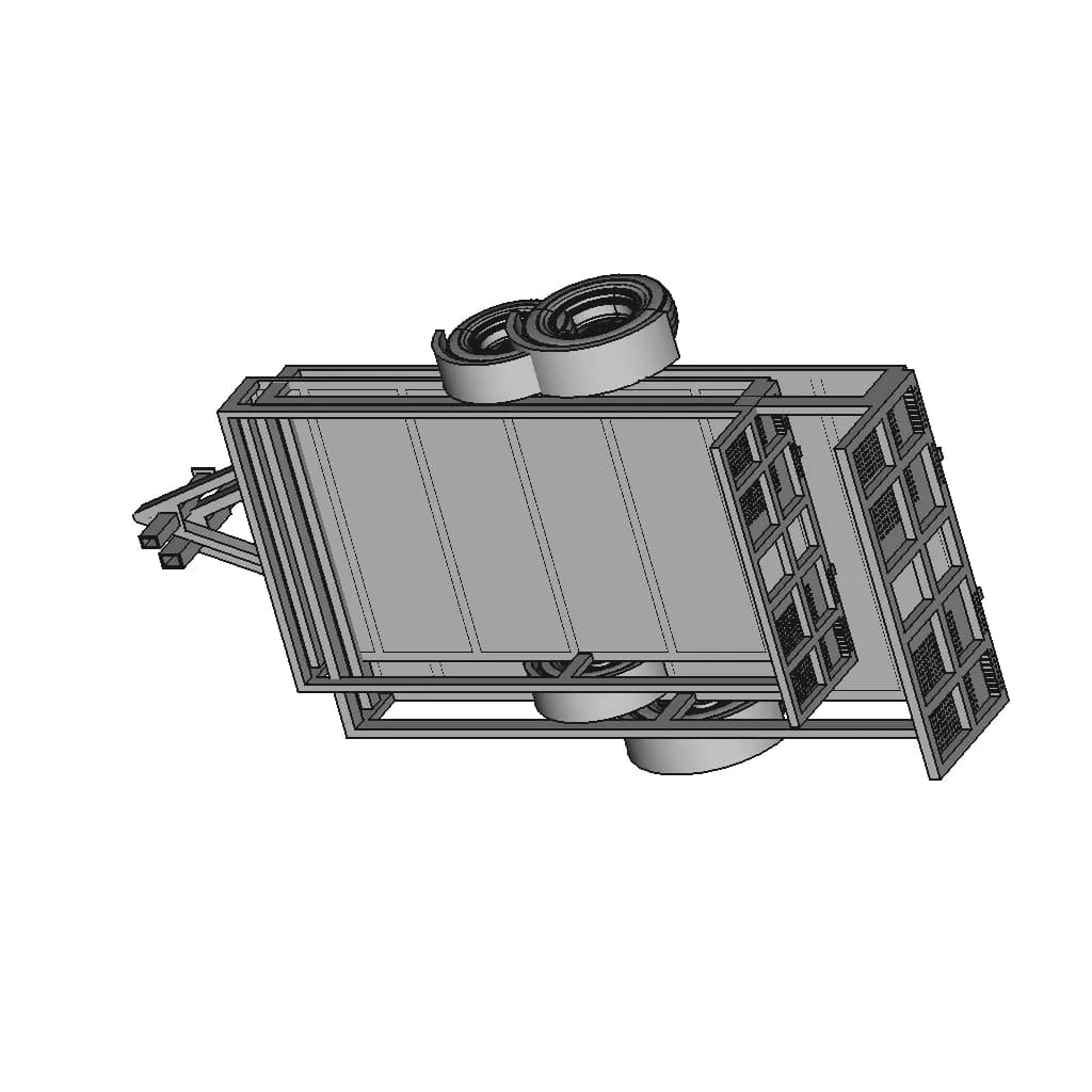 Heavy Motor Cycle Transportation Trailer - Standard Mechanical Component_60_30_degree_snapshot
