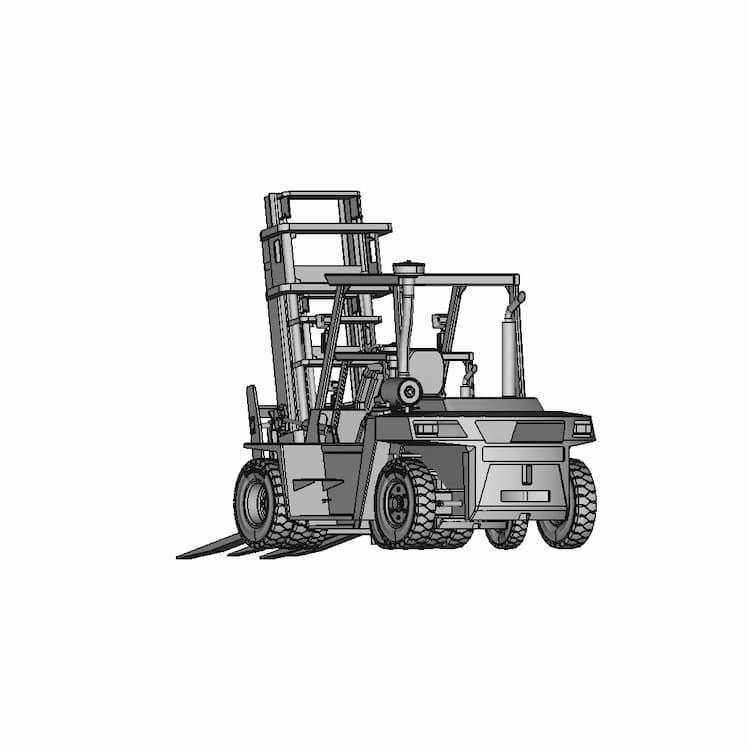 Cat Dp70 Body Cat Dp50 -5 Tonne Fork Spec..Iam | 3D Engineering Design File