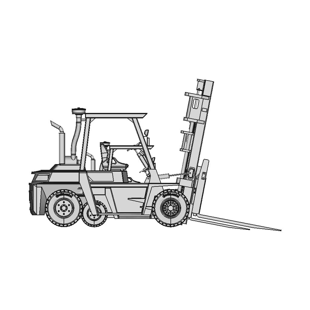 Cat Dp70 Body Cat Dp50 -5 Tonne Fork Spec..Iam | 3D Engineering Design File_0_270_degree_snapshot