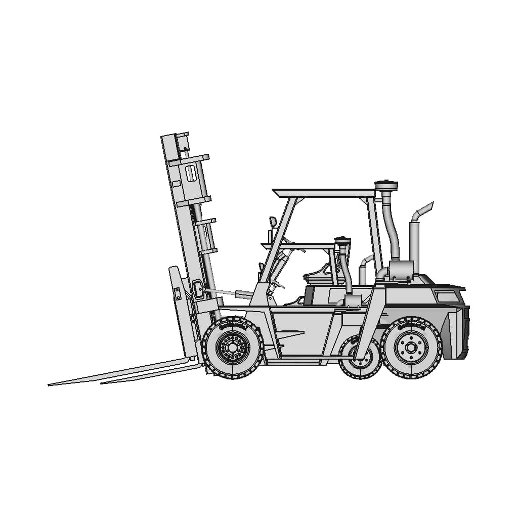 Cat Dp70 Body Cat Dp50 -5 Tonne Fork Spec..Iam | 3D Engineering Design File_0_90_degree_snapshot