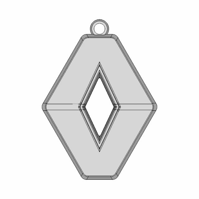 Брелок Для Ключей (Логотип Рено)/Keychain (Renault Logo) - Downloadable CAD Representation