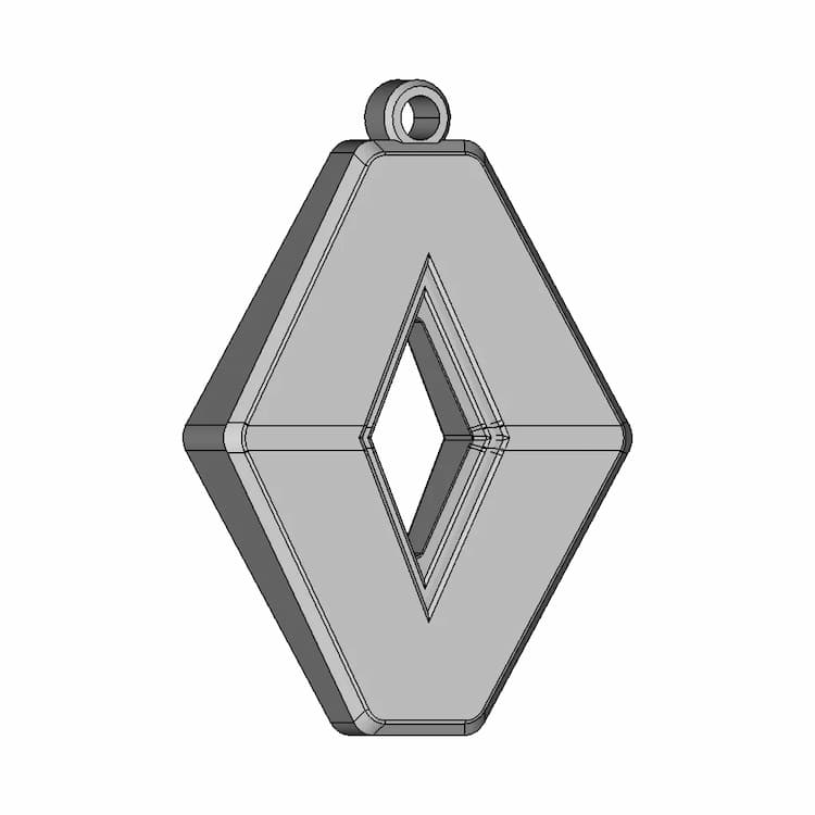 Брелок Для Ключей (Логотип Рено)/Keychain (Renault Logo) - Downloadable CAD Representation
