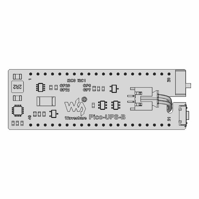 Waveshare Pico Ups Hat (B) | High-Quality CAD Model