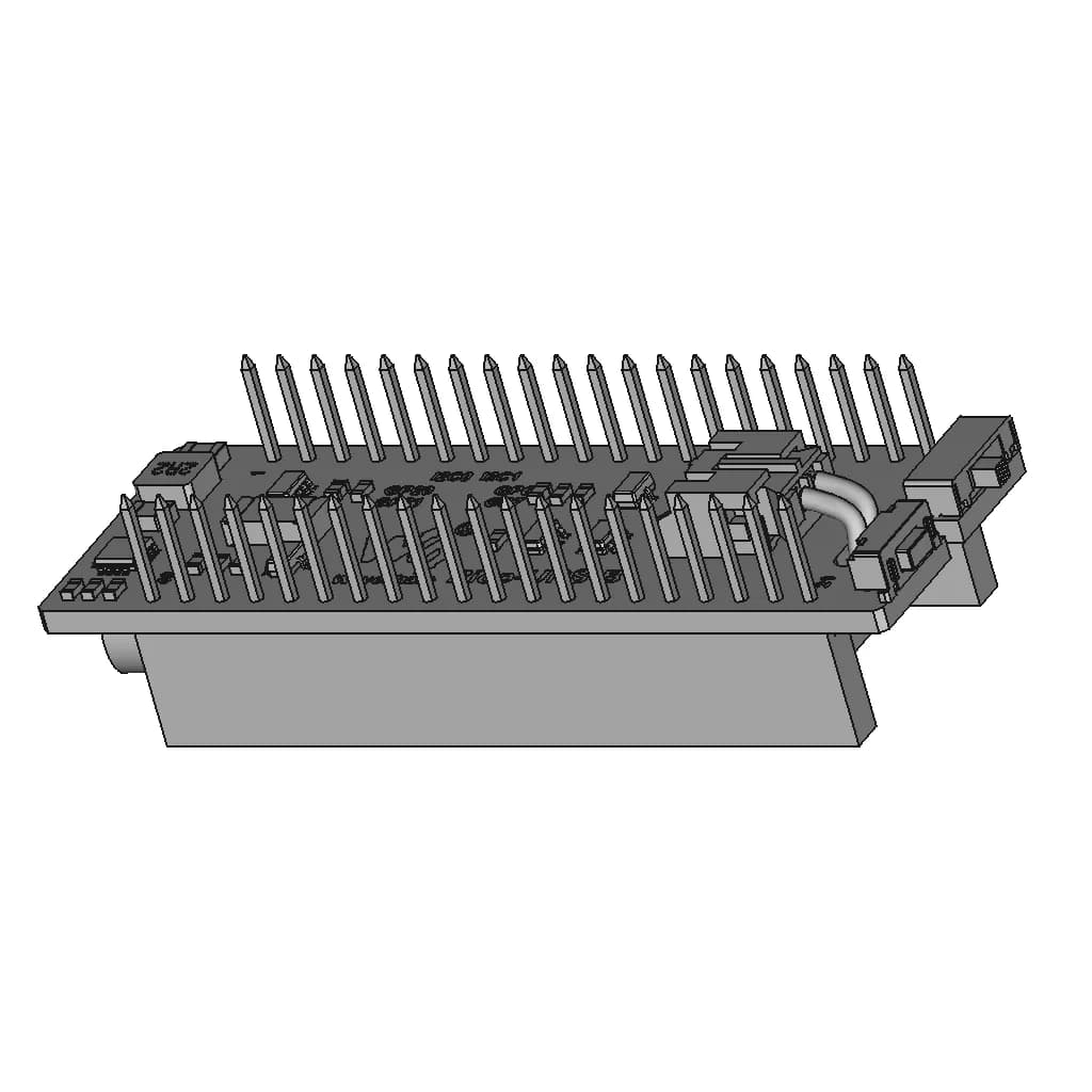 Waveshare Pico Ups Hat (B) | High-Quality CAD Model_60_30_degree_snapshot