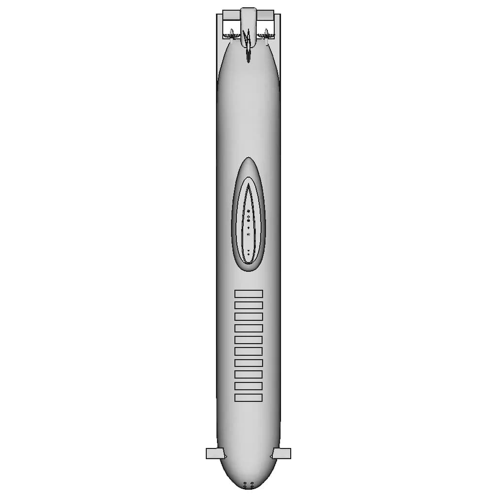 Typhoon Class Submarine | 3D Engineering Design File_0_0_degree_snapshot