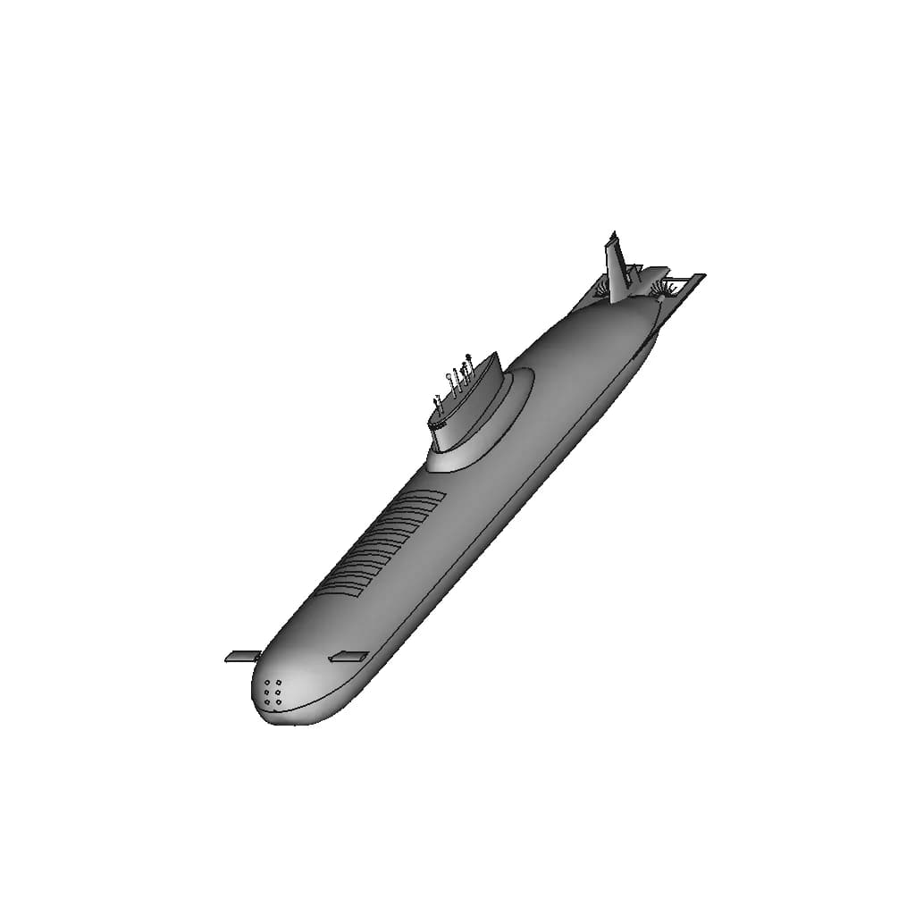 Typhoon Class Submarine | 3D Engineering Design File_60_30_degree_snapshot