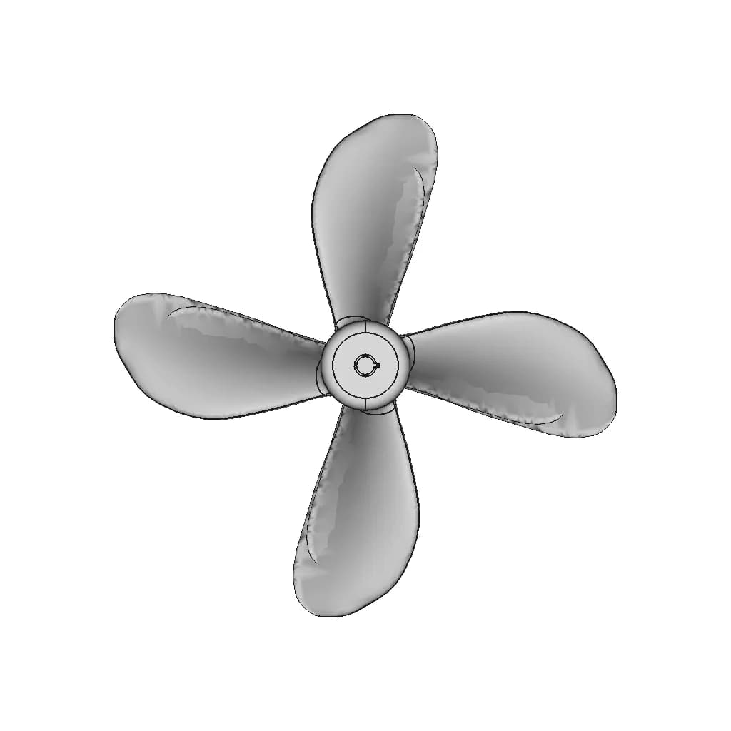 Marine Propeller | High-Quality CAD Model_0_0_degree_snapshot