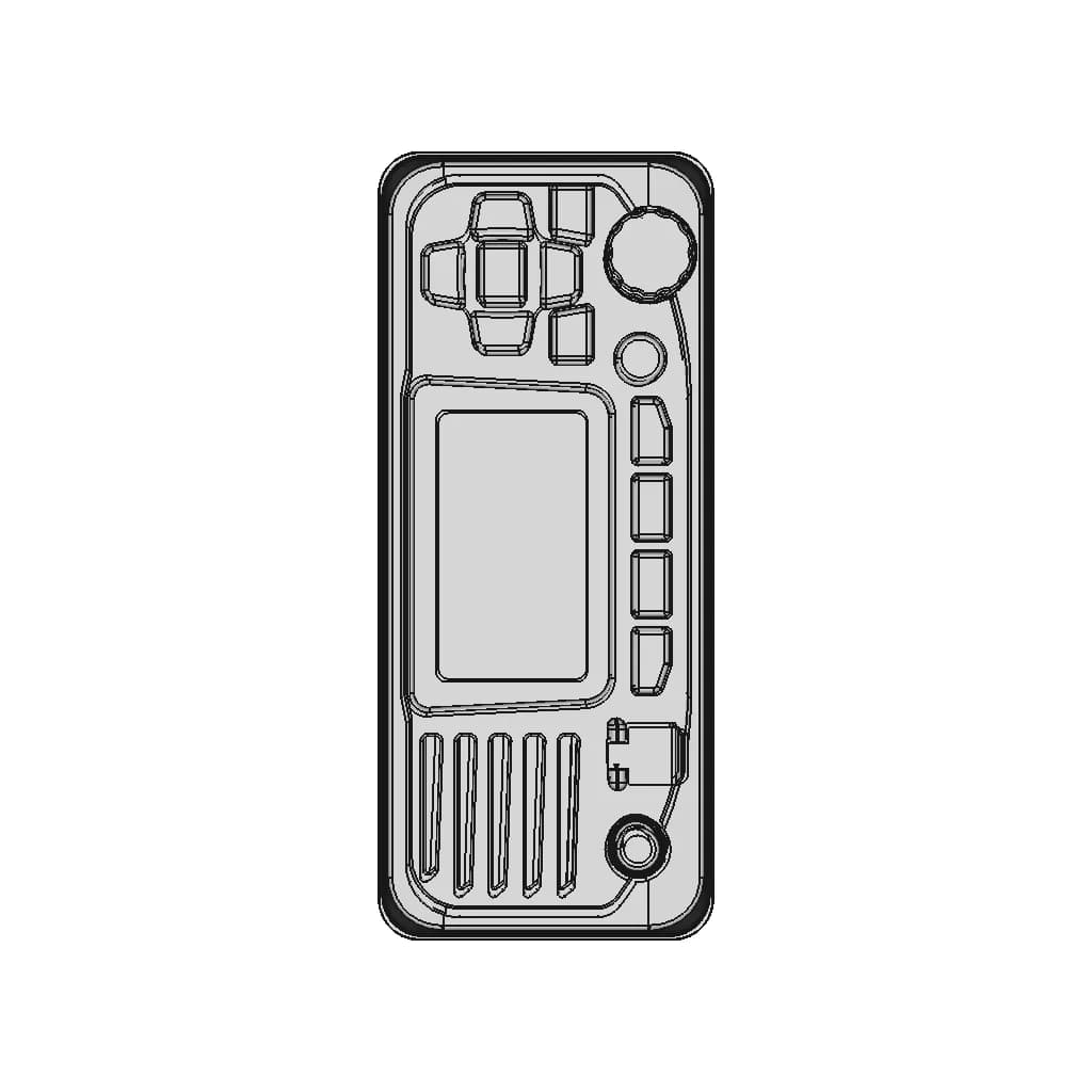 Ic-M330G Vhf Marine Transceiver | High-Quality CAD Model_0_90_degree_snapshot